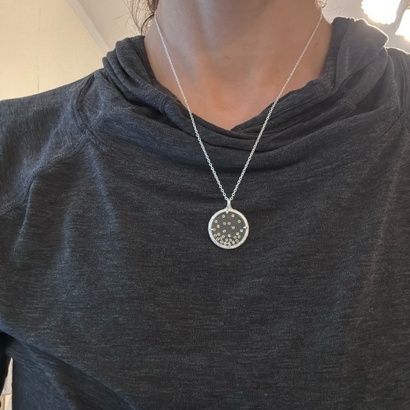 Catherine Weitzman Handmade Jewelry Crystal Circle Pendant Necklace - Picture 4 of 7